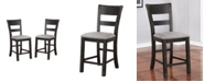 Furniture of America Avaleon Slat Back Counter Chair (Set of 2)